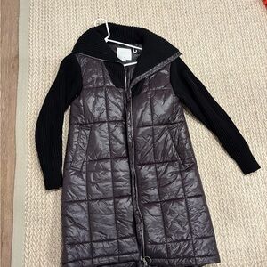 Varley Black Mayten Knit Puffer Jacket